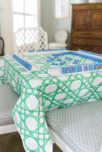 Load image into Gallery viewer, Scalloped Square Table Topper | Green Cane
