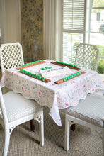 Load image into Gallery viewer, Scalloped Square Game Table Topper | Jardin de Fleurs - Peony
