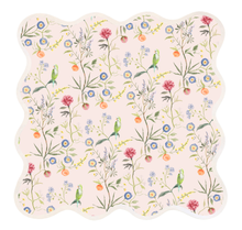 Load image into Gallery viewer, Square Scalloped Placemat | Jardin de Fleurs-Peony
