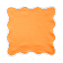 Load image into Gallery viewer, Linen Scalloped Square | Tangerine
