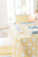 Load image into Gallery viewer, Scalloped Square Table Topper | Gold Cane
