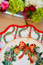 Load image into Gallery viewer, Round Scalloped Placemats | Carol of the Bells

