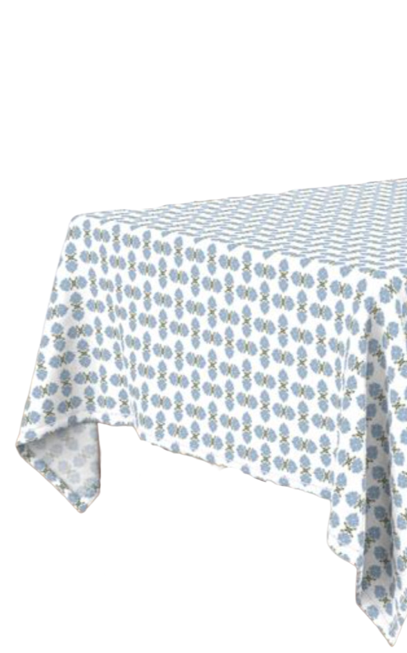 Rectangle Tablecloth | Lotus - Blue