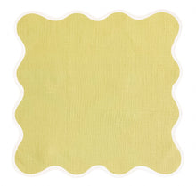 Load image into Gallery viewer, Linen Scalloped Square | Buttercup Yellow
