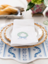 Load image into Gallery viewer, Round Scalloped Placemat | Boxwood Garden-Delft Blue
