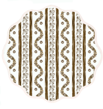 Load image into Gallery viewer, Round Scalloped Placemat | Boxwood Garden - Espresso
