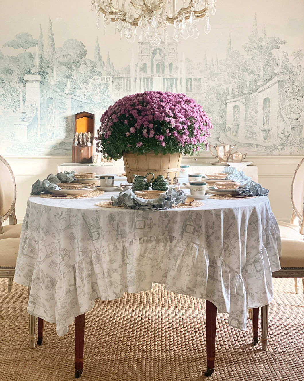 Hunt Country Toile Tablecloth x Tallwood Country House | FINAL SALE