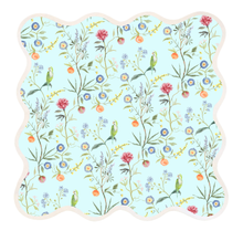 Load image into Gallery viewer, Square Scalloped Placemat | Jardin de Fleurs-Sky
