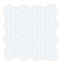 Load image into Gallery viewer, Square Scalloped Napkin - Mark in Blue
