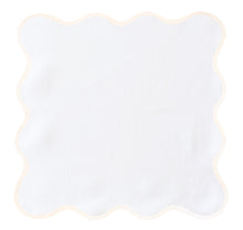 Load image into Gallery viewer, Linen Scalloped Square | Lily White
