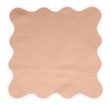 Load image into Gallery viewer, Linen Scalloped Square | Poppy Peach
