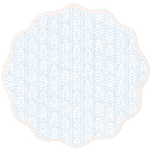 Load image into Gallery viewer, Round Scalloped Placemat - Mark in Blue
